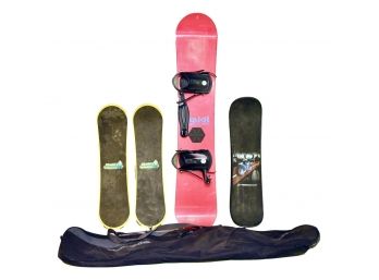 Quidi Snowboard, Three Snow Skates And Dakine DK155CM Snowboard Bag