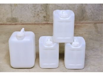 Set Of Three Two Gallon Water Jugs And One Five Gallon