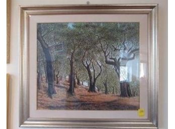 Painting, Oil On Canvas Artist: A. Mennino  Title: Untitled (Olive Grove, Italy
