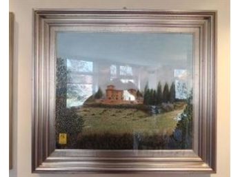 Painting, Oil On Canvas Artist: A. Mennino  Title: Untitled (Villa In The Counrtyside)