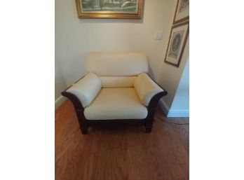 Massive Leather & Wood Arm Chair 3
