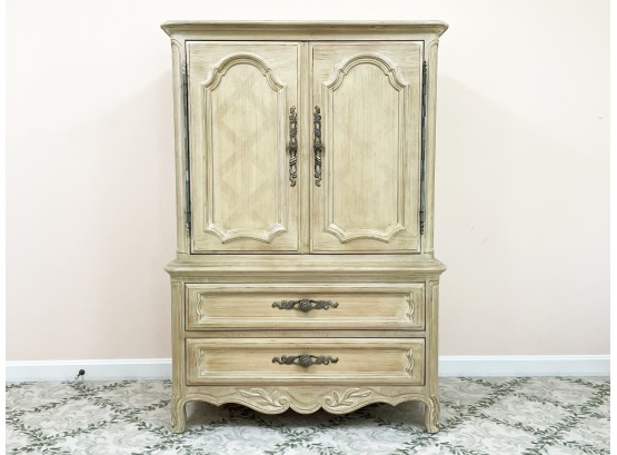 A Beautiful Hand Painted Armoire By Drexel Furiture