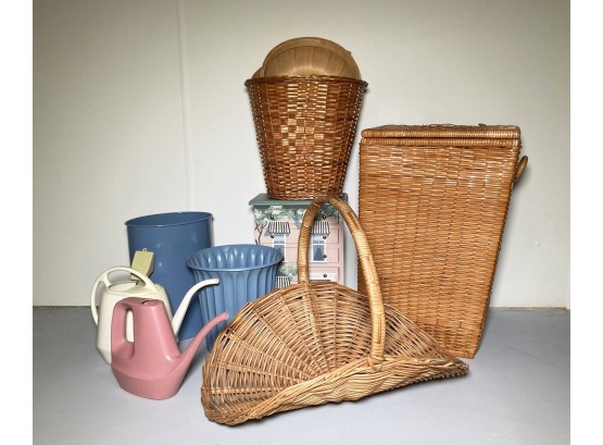 Baskets, Watering Cans And Wastebaskets