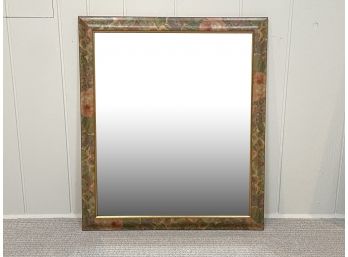 A Mirror In Floral Ink Stained Frame