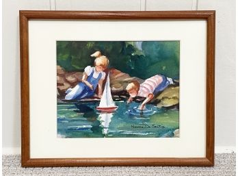 A Framed Watercolor By Norma DeSantis