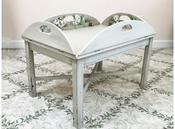 A Hand Painted Butler's Or Tray Top Table