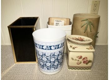 A Collection Of Wastebaskets And More