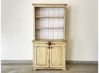 A Painted Pine Farmhouse Hutch By Lillian August ($1500 MSRP)