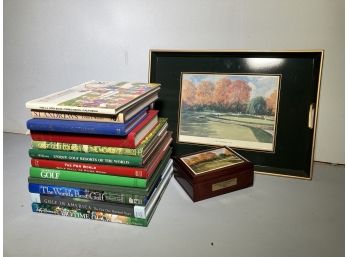 Golf Books And Tray