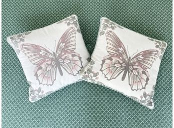 A Pair Of Butterfly Accent Pillows
