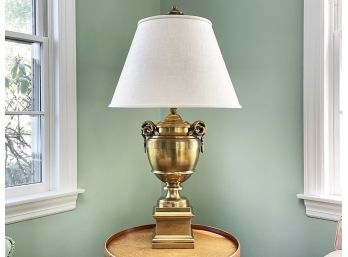 A Massive Solid Brass Neoclassical Style Lamp