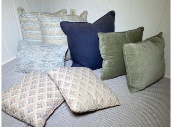 Assorted Throw Pillows - Some Down Stuffed