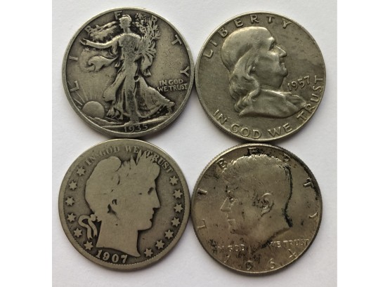 Combo Of 4 Half Dollars (See Description For Type Coins And Dates)