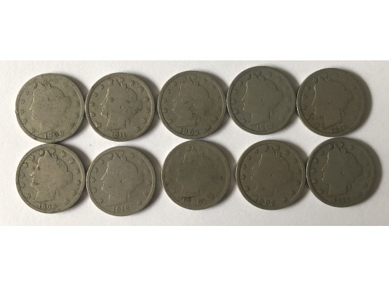 10 V Nickels (See Description For Dates)