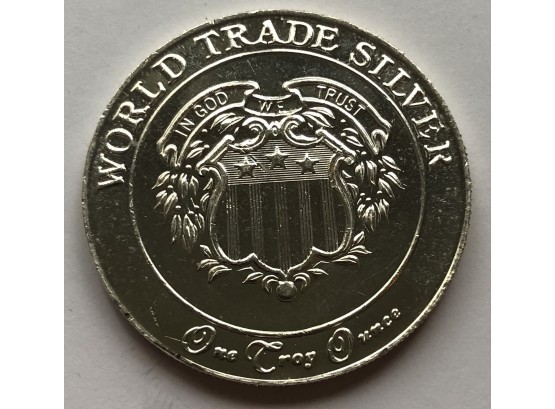 1 Troy Ounce .999 Round Marked 'World Trade Silver'