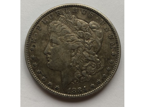 1884 US Morgan Silver Dollar (Quality Coin With Nice Original Color)
