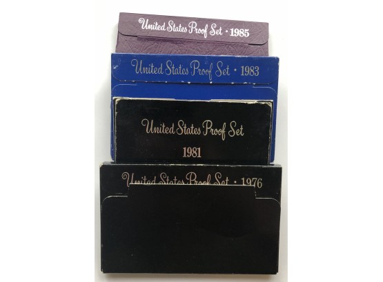 4 US Proof Sets Dated 1976, 1981, 1983, 1985