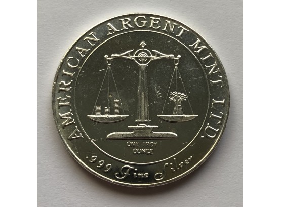 American Argent Mint LTD, World Trade Silver 1 Ounce .999 BU