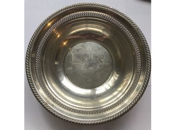 Large Sterling Silver Bowl 9' Diameter '6.30 T Oz