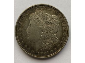 1921 US Morgan Silver Dollar With Nice Toning