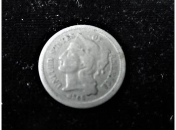 1866 U. S. 3 Cent Nickel Coin