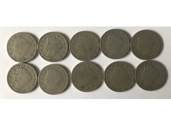 10 V Nickels (See Description For Dates)