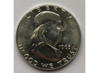 1963 UNC Franklin Half Dollar (BU Quality)