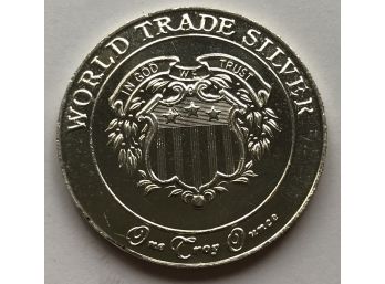 1 Troy Ounce .999 Round Marked 'World Trade Silver'