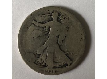 1918 S Walking Liberty Half Dollar (Hard To Find)
