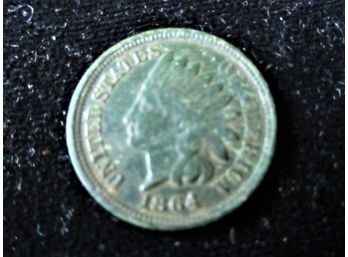 1864 U.S. Indian Head Penny Civil War Era, Bronze Version