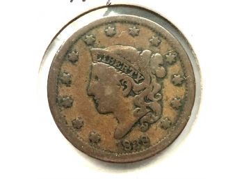 1828 Large Cent (Estimated VF Or XF) Nice Coin