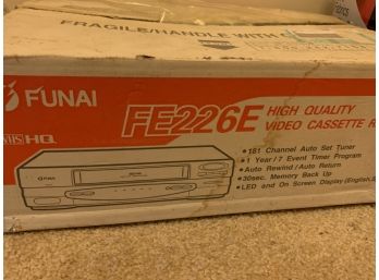 Funai Video Cassette Recorder (VCR) Model FE226E UNTESTED