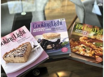 Lot Of 3 Hardcover Cooking Light Annual Recipes From Years 2003, 2005, 2006