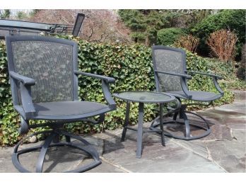 Brown Jordan Outdoor Rocker Chairs And Table (2/2)
