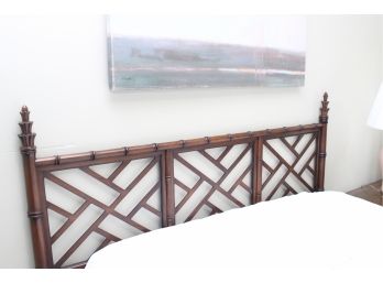 Kindel Bamboo Style Headboard With Carved Finials