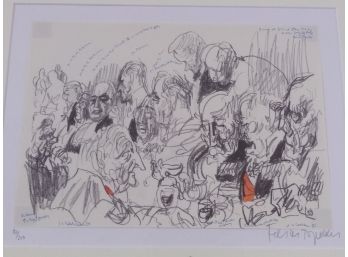 The Judges Of England Pencil Signed Numbered 83/250 Lithograph By Topolski