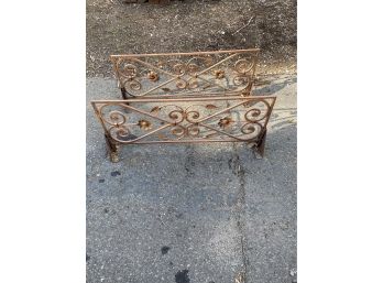 A Pair Of Free Standing Vintage Cast Iron ( Old) Garden Decor .