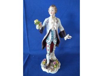 Dresden Porcelain Lace Courtier Figure / Figurine