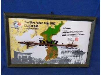 Souvenir Barbed Wire Fence Fragment From DMZ Demilitarized Zone Korean War