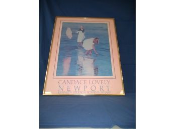 Pencil Signed 'Candace Lovely Newport Kennedy Studios Bowen's Wharf' Poster