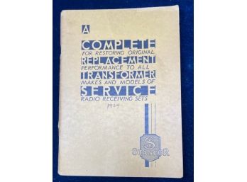 1934 STANCOR Radio Service Book