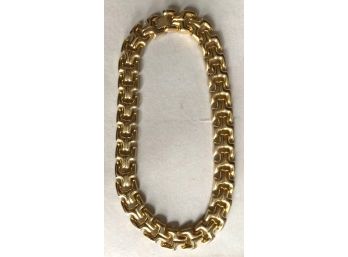 18 1/4' Long X 3/4' Wide GOLD TONE LINKS NECKLACE