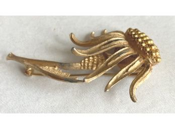 Signed  Gold Tone  'B.S.K.' Pin, A Bit Different