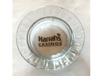 Vintage 'HARRAH'S CASINO' Glass Ashtray