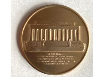 Vintage LINCOLN MEMORIAL Token.Medallion