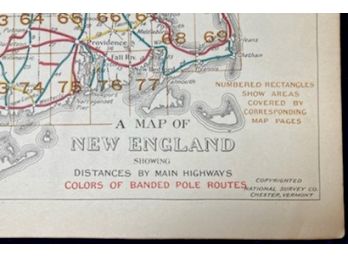 Vintage Book: 'A MAP OF NEW ENGLAND'