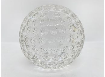 Saks Fifth Avenue Crystal Golf Ball Paperweight
