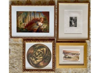 4 Framed Prints, One Original, One With A Personal Inscription