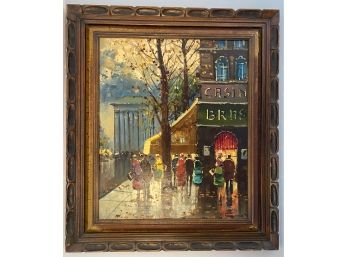 Henri Renard Original Oil Painting In Ornate Frame, Signed, France