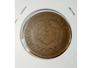 1864  Civil War  2 Cent Piece